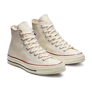 Chuck 70 Hi in Parchment, Garnet & Egret
Converse